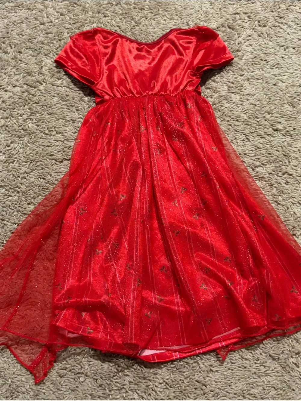 Disney Princess Christmas Dress 2T Red Holiday Tulle Jasmine Rapunzel Ariel